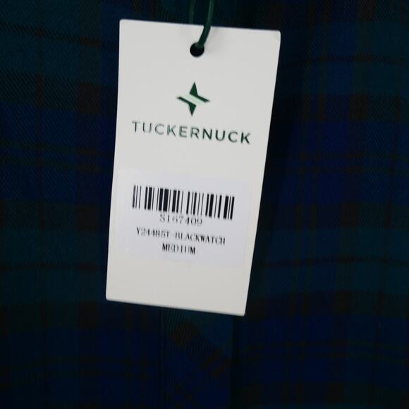 NEW Tuckernuck Blackwatch Royal Blue Green Shirt Dress Holiday Women's Medium - Picture 8 of 13